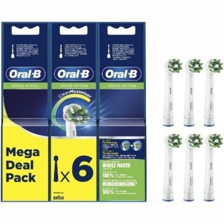 Cabezal de Recambio para cepillo Oral-B Pro Cross Action/ Pack 6 uds - Frikibase