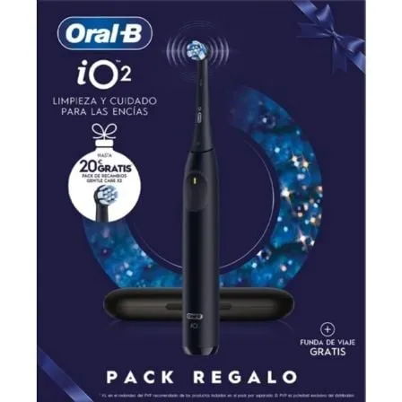 Cepillo Dental Braun Oral-B iO 2/ Incluye 2 Recambios/ Negro - Frikibase