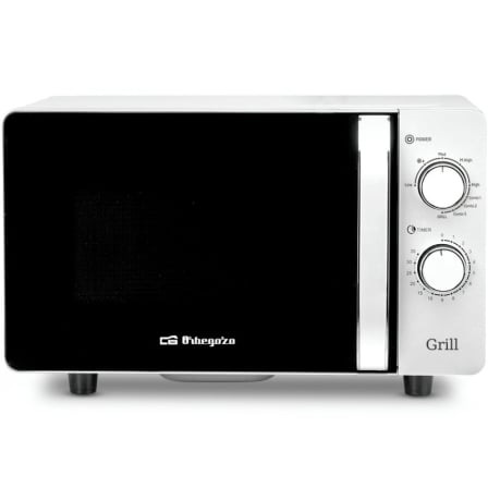 Microondas Orbegozo MIG 2070 CE/ 700W/ Capacidad 20L/ Función Grill/ Blanco - Frikibase