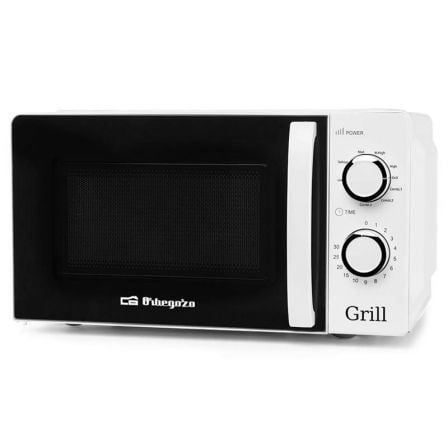 Microondas Orbegozo MIG 2130/ 700W/ Capacidad 20L/ Función Grill/ Blanco - Frikibase