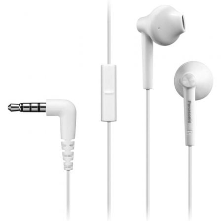 Auriculares Intrauditivos Panasonic RP-TCM55/ con Micrófono/ Jack 3.5/ Blancos - Frikibase