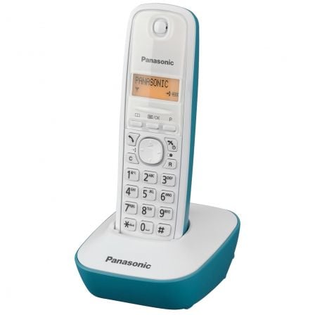 Teléfono Inalámbrico Panasonic KX-TG1611/ Blanco/ Azul - Frikibase