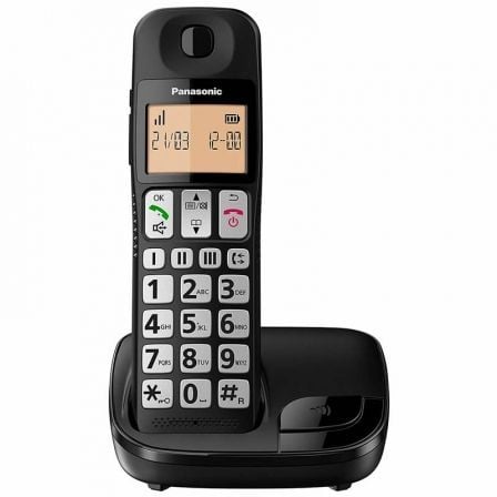 Teléfono Inalámbrico Panasonic KX-TGE310SP/ Negro - Frikibase