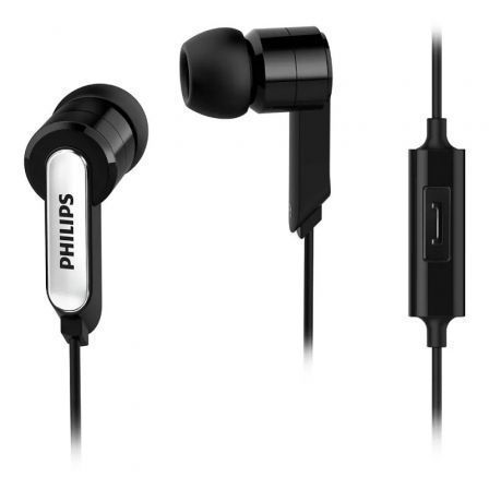 Auriculares Intrauditivos Philips SHE1405/10/ con Micrófono/ Jack 3.5/ Negros - Frikibase