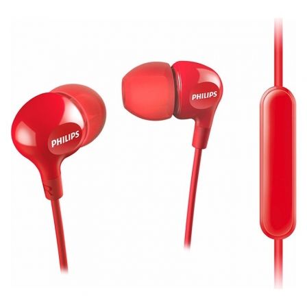 Auriculares Intrauditivos Philips SHE3555/ con Micrófono/ Jack 3.5/ Rojos - Frikibase
