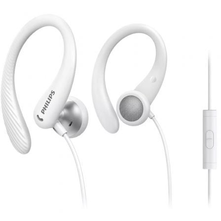 Auriculares Deportivos Philips TAA1105WT/ con Micrófono/ Jack 3.5/ Blancos - Frikibase