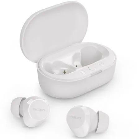 Auriculares Bluetooth Philips TAT1209 con estuche de carga/ Autonomía 6h/ Blancos - Frikibase