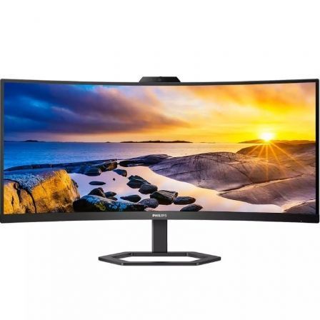 Monitor Profesional Ultrapanorámico Curvo Philips 34E1C5600HE 34"/ WQHD/ Webcam/ Multimedia/ Regulable en altura/ Negro - Frikibase