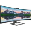 Monitor Profesional Ultrapanorámico Curvo Philips 499P9H 48.8"/ Dual QHD/ Webcam/ Multimedia/ Regulable en altura/ Negro – imagen 2