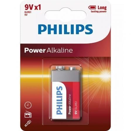 Pila Alcalina Philips 6LR61P1B/10/ 9V - Frikibase