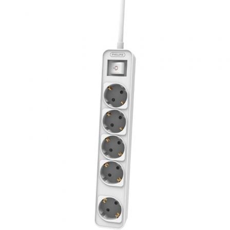 Regleta con Interruptor Philips CHP2154W/12/ 5 Tomas de corriente/ Cable 1.5m/ Blanco - Frikibase