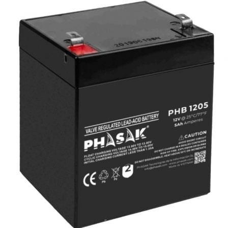 Batería Phasak PHB 1205 compatible con SAI/UPS PHASAK según especificaciones - Frikibase