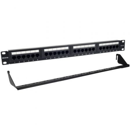 Patch Panel Phasak PU 2424/ 24 Puertos/ Cat.6/ Altura 1U/ Gestión de Cables - Frikibase