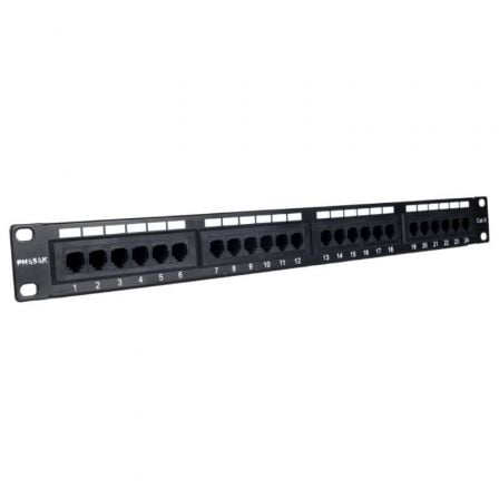 Patch Panel Phasak PU 2956/ 24 Puertos/ Cat.6/ Altura 1U - Frikibase
