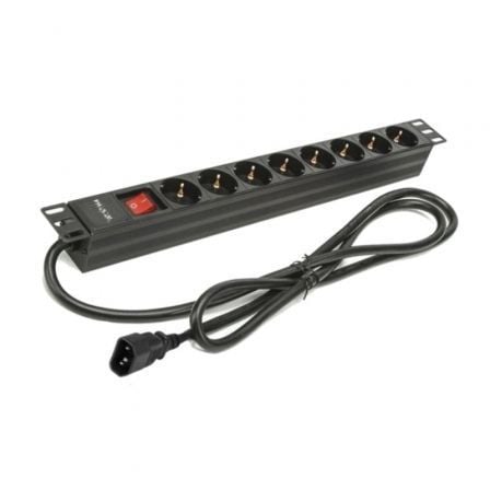 Regleta con Interruptor Phasak BNS 3535/ 8 Tomas de Corriente/ Cable 2m/ Negro - Frikibase