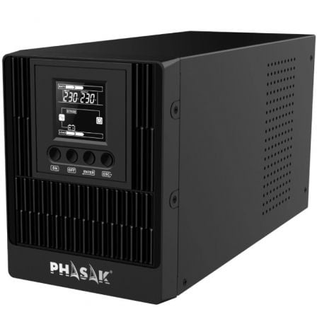 SAI Online Phasak 1000 VA Online LCD/ 1000VA-1000W/ 3 Salidas/ Formato Torre - Frikibase