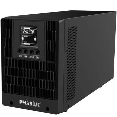 SAI Online Phasak 2000 VA Online LCD/ 2000VA-2000W/ 4 Salidas/ Formato Torre - Frikibase