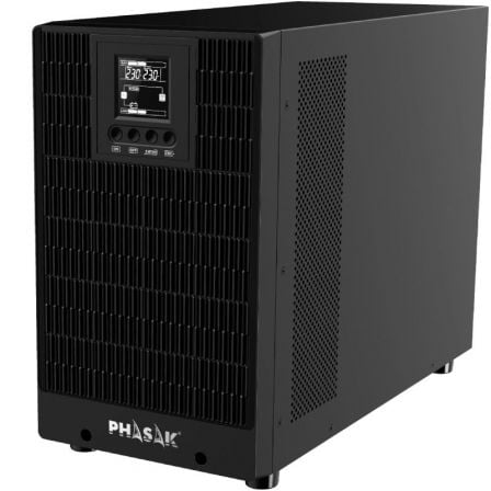 SAI Online Phasak 3000 VA Online LCD/ 3000VA-3000W/ 4 Salidas/ Formato Torre - Frikibase