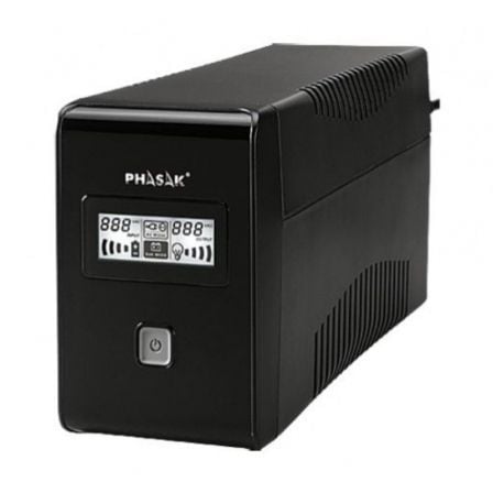 SAI Línea Interactiva Phasak 850 VA LCD Interactive/ 850VA/ 2 Salidas/ Formato Torre - Frikibase
