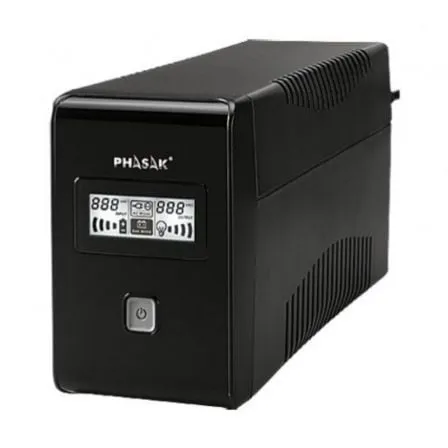 SAI Línea Interactiva Phasak 850 VA LCD Interactive/ 850VA/ 2 Salidas/ Formato Torre - Frikibase
