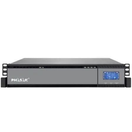 SAI Online Phasak Rack 19" 2000 VA Online LCD/ 2000VA-1800W/ 4 Salidas/ Formato Rack - Frikibase