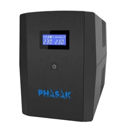 SAI Línea Interactiva Phasak SIRIUS 1560 VA Interactive/ 1560VA-900W/ 4 Salidas/ Formato Torre - Frikibase
