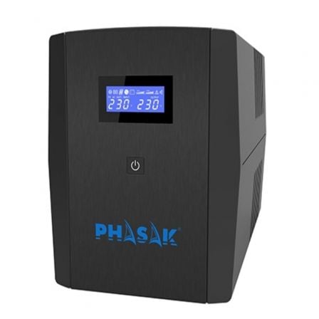 SAI Línea Interactiva Phasak SIRIUS 2260 VA Interactive/ 2260VA-1320W/ 4 Salidas/ Formato Torre - Frikibase