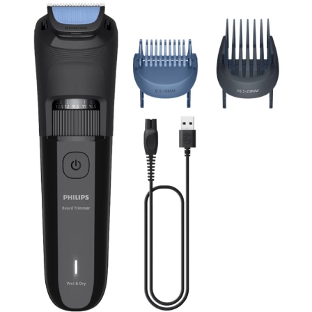 Cortabarbas Philips Beardtrimmer series 3000 BT3620/15/ con Batería/ 5 Accesorios - Frikibase