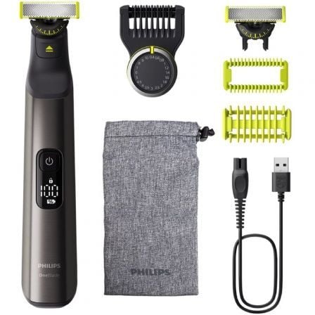 Cortabarbas + Recortadora Philips Oneblade Pro 360 QP6552/15/ con Batería/ 5 Accesorios - Frikibase