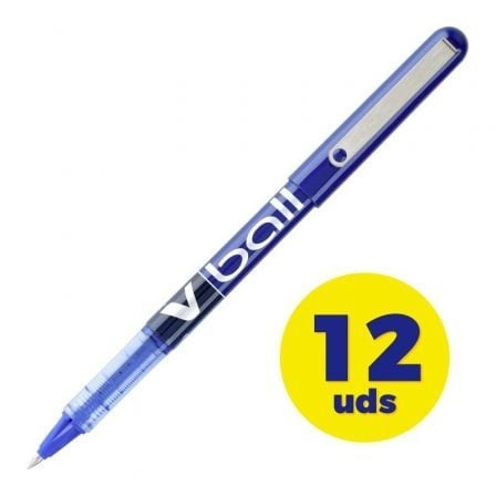 Caja de Bolígrafos de Tinta Líquida Pilot V-Ball NVB7A/ 12 unidades/ Azules - Frikibase