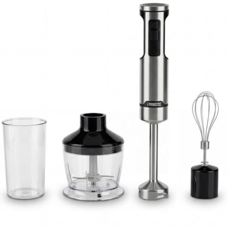 Batidora de mano Princess 221236/ 1500W/ 5 Velocidad/ Capacidad 0.8L/ Incluye Picadora y Batidor - Frikibase