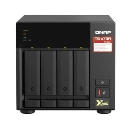 NAS QNAP TS-473A-8G/ 4 Bahías 3.5"- 2.5"/ 8GB DDR4/ Formato Torre - Frikibase