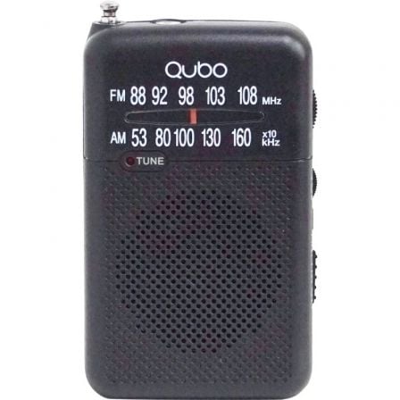 Radio Portátil Qubo R-S1/ con Cable/ a Pilas/ Negra - Frikibase
