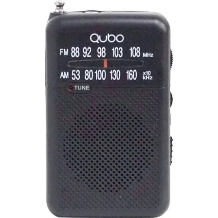 Radio Portátil Qubo R-S1/ con Cable/ a Pilas/ Negra - Frikibase
