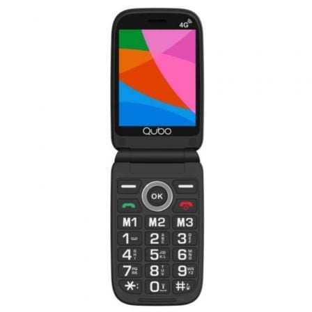 Teléfono Móvil Qubo X-340 4G para Personas Mayores/ Negro - Frikibase