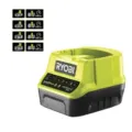 Cargador + Batería de litio Ryobi ONE+ RC18120-140X/ 18V 4,0Ah – imagen 4