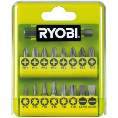 Estuche de 21 Puntas para Atornillar Ryobi RAK17SD - Frikibase