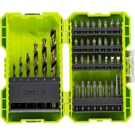 Estuche de 38 Puntas para Perforación y Atornillar Ryobi RAK38SDD - Frikibase