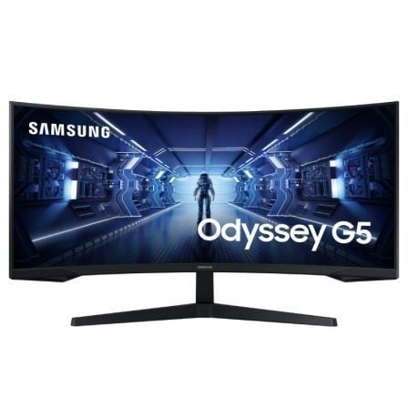 Monitor Gaming Ultrapanorámico Curvo Samsung Odyssey G5 LC34G55TWWP 34"/ UWQHD/ 1ms/ 165Hz/ VA/ Negro - Frikibase