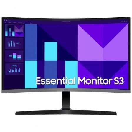 Monitor Profesional Curvo Samsung Essential S3 S39GD S27D392GAU 27"/ Full HD/ Negro y Plata - Frikibase