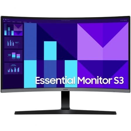 Monitor Profesional Curvo Samsung Essential Monitor S3 S39GD S27D396GAU 27"/ Full HD/ Multimedia/ Negro y Plata - Frikibase