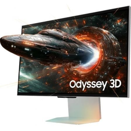 Monitor Gaming Samsung Odyssey 3D G90XF S27FG904XU 27"/ 4K/ 1ms/ 165Hz/ 3D/ Multimedia/ Regulable en altura/ Plata - Frikibase