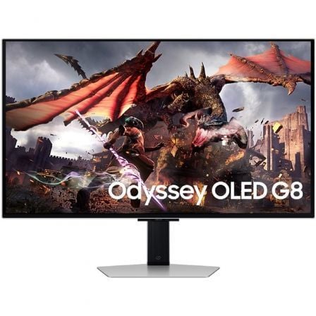 Monitor Gaming Samsung Odyssey OLED G8 S32DG802SU 32"/ 4K/ 0.03ms/ 240Hz/ QD-OLED/ Multimedia/ Regulable en altura/ Gris - Frikibase