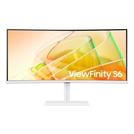 Monitor Profesional Ultraparonámico Curvo Samsung ViewFinity S6 S34C650TAU 34"/ UWQHD/ Multimedia/ Regulable en altura/ Blanco - Frikibase