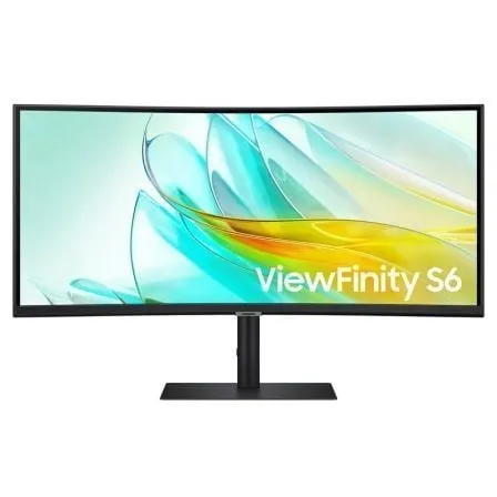 Monitor Profesional Ultraparonámico Curvo Samsung ViewFinity S6 S34C652UAU 34"/ UWQHD/ Multimedia/ Regulable en Altura/ Negro - Frikibase