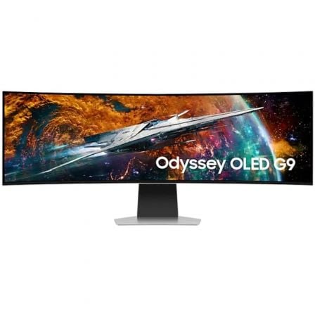 Smart Monitor Gaming Ultrapanorámico Curvo Samsung Odyssey OLEDG9 S49CG954SU 49"/ Dual QHD/ 0.03ms/ 240Hz/ OLED/ Multimedia/ Regulable en altura/Plata - Frikibase