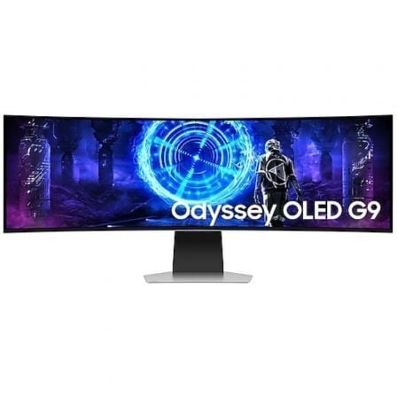 Smart Monitor Gaming Ultrapanorámico Curvo Samsung Odyssey OLED G9 S49DG950SU 49"/ Dual QHD/ 0.03ms/ 240Hz/ OLED/ Multimedia/Regulable en altura/Plata - Frikibase