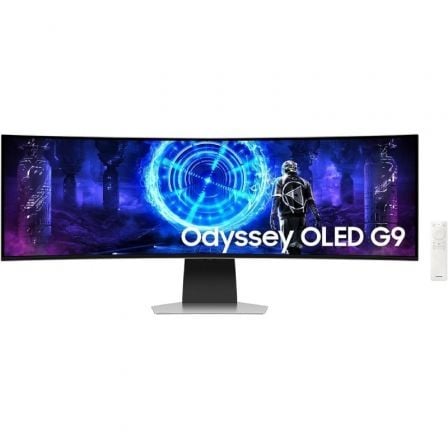 Monitor Gaming Ultrapanorámico Curvo Samsung Odyssey OLED G9 S49DG954SU 49"/ Dual QHD/ 0.03ms/ 240Hz/ OLED/ Multimedia/ Regulable en altura/ Plata - Frikibase