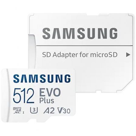Tarjeta de Memoria Samsung EVO Plus 2023 512GB microSD XC con Adaptador/ Clase 10/ 160MBs - Frikibase