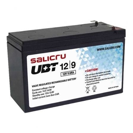 Batería Salicru UBT 12/9 compatible con SAI Salicru según especificaciones - Frikibase